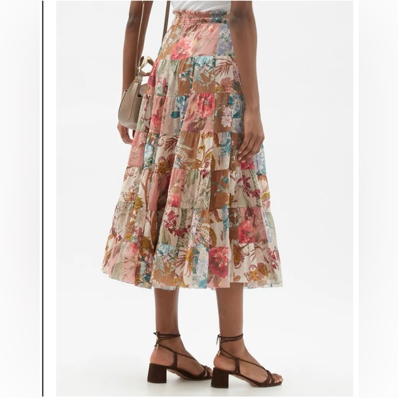 Zimmerman Cassia Floral Patchwork Maxi Skirt NWOT - Picture 14 of 17